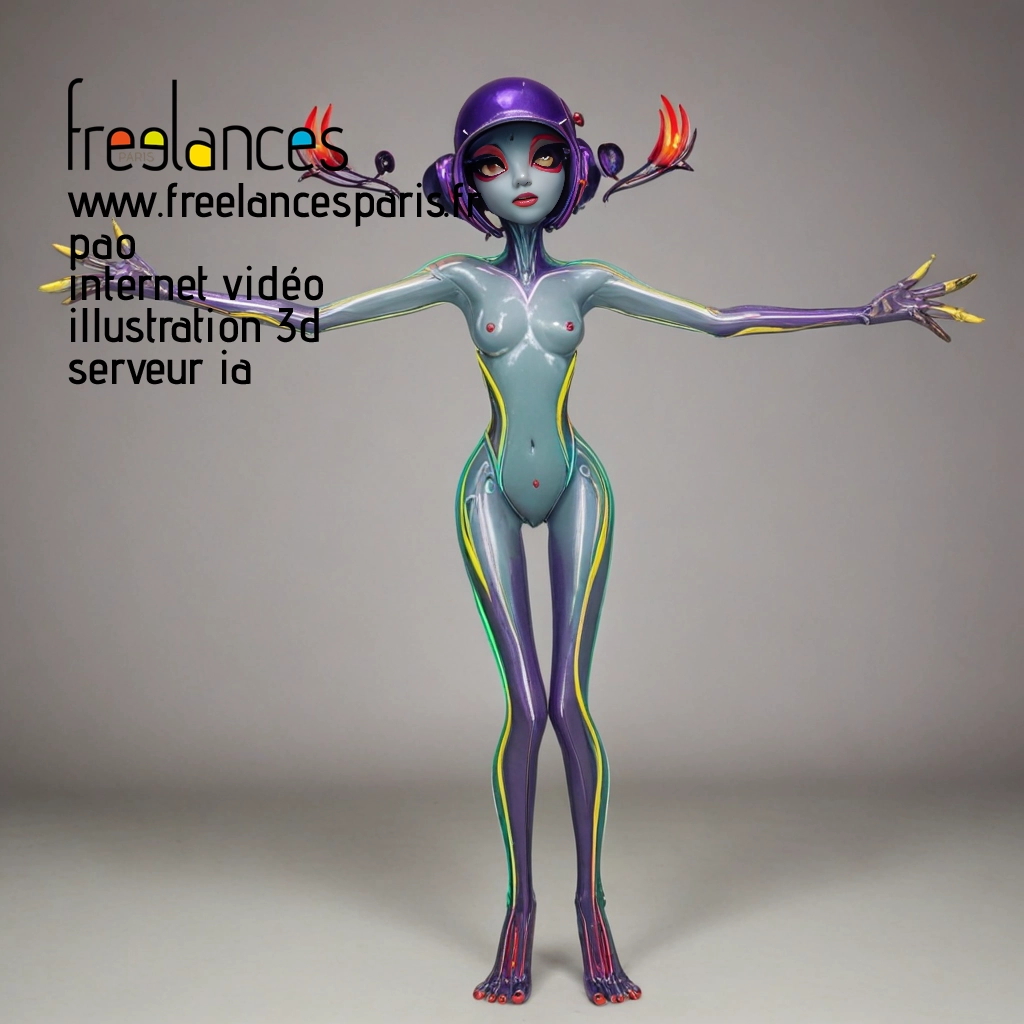 Pao mise en page internet vidéo illustration 3d serveur image IA générative AI freelance paris studio de création magazines C42ZEBW0